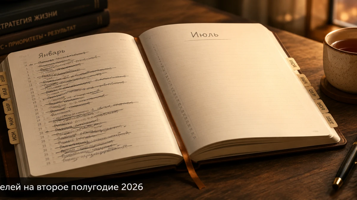 Цели на второе полугодие 2026: как перезапустить год за один вечер