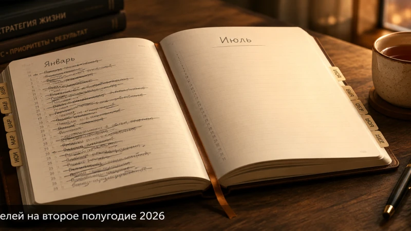 Цели на второе полугодие 2026: как перезапустить год за один вечер