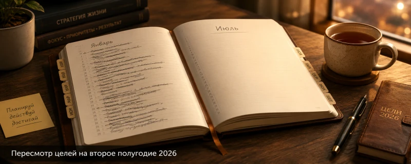 Цели на второе полугодие 2026: как перезапустить год за один вечер